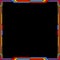 Red yellow blue color shape border frame with black background