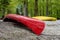 Red and yellow canoe