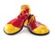 Red and yellow clown shoes