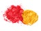 Red and yellow color powder