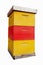 Red and yellow colorful apiary cut out