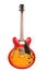 Red and yellow electric guitar
