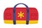 Red and Yellow Emergency and Rescue Medical Bag Vector Illustration