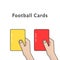 Red and yellow football cards