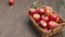 Red and yellow fresh apples on natural background outdoors, healthy eating, autumn harvest, farming