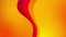 A red-yellow gradient of bright fire color slowly undulates in shape. visualization of curved lines. the concept of the