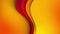 A red-yellow gradient of bright fire color slowly undulates in shape. visualization of curved lines. the concept of the