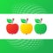 Red yellow green apple icons