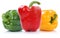 Red yellow green bell pepper peppers paprika paprikas vegetable