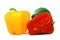 Red Yellow and Green Capsicum or Bell Pepper