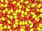 Red and yellow pills background