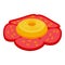 Red yellow rafflesia icon isometric vector. Nature floral