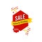 Red and yellow. Sale banner template design, Big sale special offer. Special offer banner can be use poster, flyer, brochure.