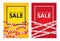 Red yellow sale tape ribbon card