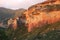 Red and yellow sandstone cliffs