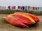 Red and Yellow sea kayaks