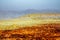 Red and yellow sulphur fields, volcanic landscape  Danakil Depression desert, Afar region, Ethiopia