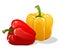 Red & yellow sweet bell peppers