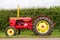 A red and yellow vintage david brown tractor