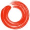 Red Zen Enso Japanese Circle Brush Stroke Sumi-e Vector Illustration Logo Design Vector