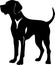 Redbone Coonhound Black Silhouette Generative Ai