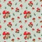 Redcap Mushroom Seamless Repeat Pattern