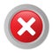 Redcross, check button, isolated vector illustration