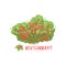 Redcurrant garden berry bush with name vector Illustration
