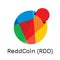 ReddCoin RDD. Vector illustration crypto coin i