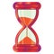 Reddish Color Hourglass Vector Drawing