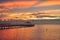 The Reddish Hue of The Sunset on a Bridge on Tidung Island