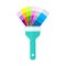 Redecorating service. Stylized brush for painting on white background. Hybrid catalog of paints and brush for painting.