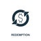 Redemption icon from investment collection. Simple line Redemption icon for templates, web design and infographics