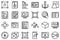 Redesign icons set, outline style