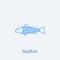 redfish 2 colored line icon. Simple light and dark blue element illustration. redfish concept outline symbol design from fish set