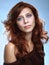 Redhair beauty woman