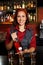 Redhead barmaid