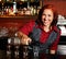 Redhead barmaid