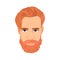 Redhead Bearded Man icon. Colored vector element from beards collection. Creative Redhead Bearded Man icon for web