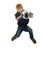 Redhead boy with soccer ball