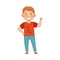 Redhead Emoji Boy Showing OK sign as Approval and Agreement Gesture Vector Illustration