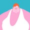 Redhead Fat guy. Glutton Thick man. vector illustration