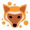 Redhead fox head icon logo