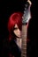 Redhead gothic girl with guitar