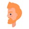 Redhead Male Character in Profile Illustration