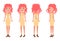 Redhead Pretty Women in Stylish Outfits All Sides