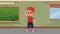 redhead schoolboy kid character animation