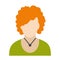 Redhead woman avatar icon