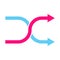 Redirect icon vector change direction symbol for graphic design, logo, website, social media, mobile app, UI illustration