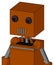 Redish-Orange Mech With Box Head And Vent Mouth And Red Eyed